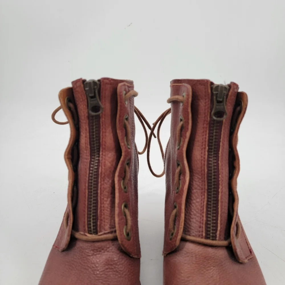 Kork Ease Kalpana Granny Lace Up Leather Boots Size 8 Brown Acadmia Romantic - Picture 5 of 16